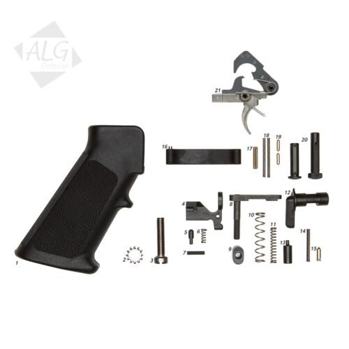 ALG Complete AR15/M4 Mil-Spec Lower Parts Kit with ACT Trigger (With Grip)